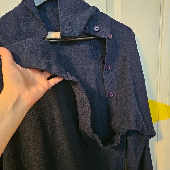 Timeless Vintage Canadian Holt Renfrew Blue Wool Tunic/Dress - Picture 6 of 13